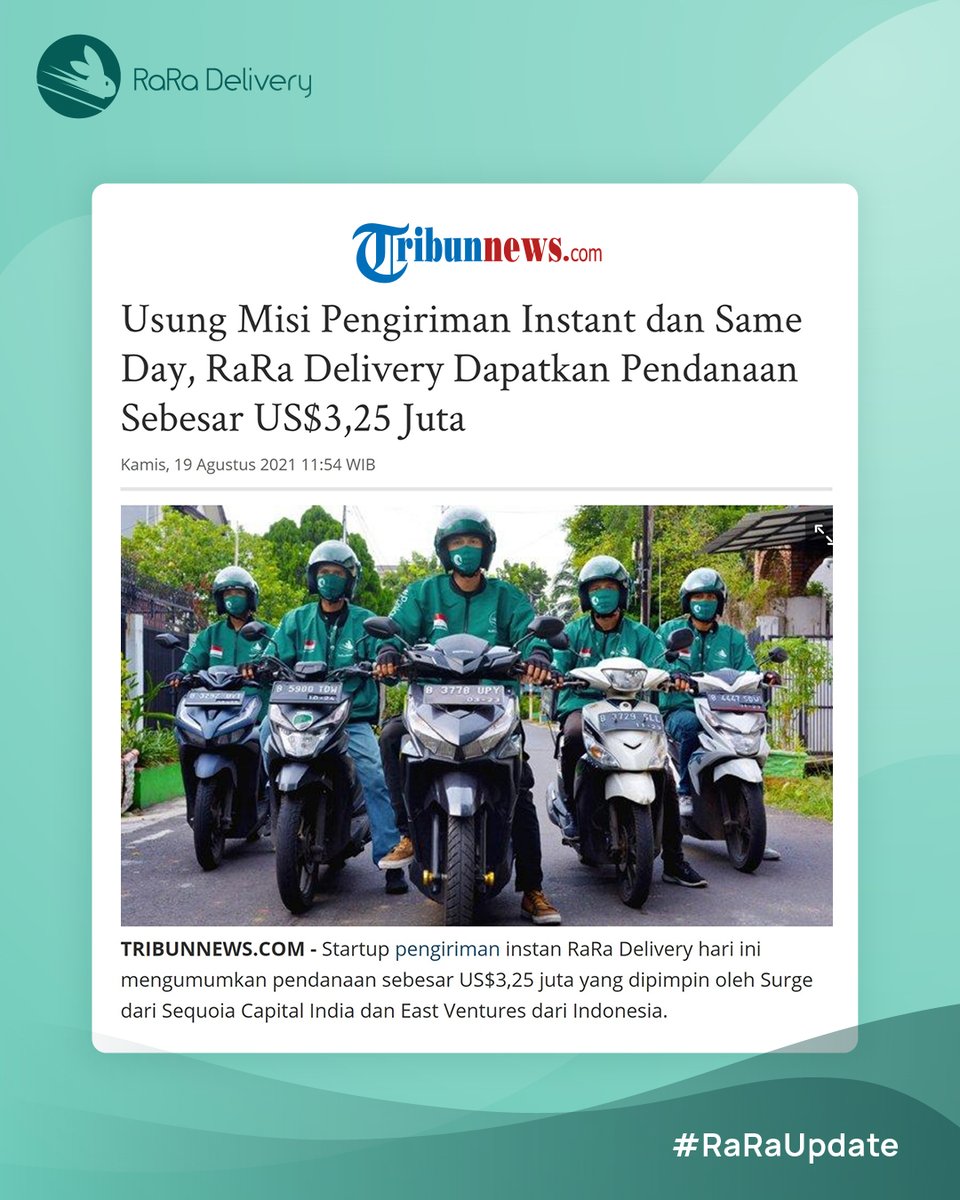 raranow_id's tweet photo. SURAT TERBUKA DARI RARA DELIVERY!

RaRa Delivery mengucapkan terima kasih yang sebesar-besarnya kepada semua pihak terutama para mitra bisnis, mitra driver dan pengguna layanan RaRa Delivery. Berkat kalian semua, RaRa Delivery bisa sampai di titik ini.

#RaRaUpdate https://t.co/vmf0mxl0Gu
