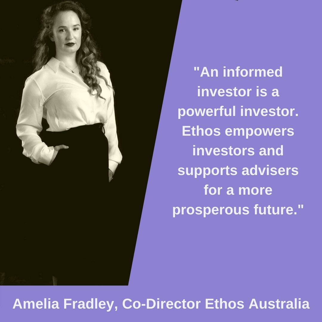Ethosesg's tweet photo. Amelia Fradley has a strong interest in climate change and social justice, and aims to empower investors and advisors to make more informed decisions. #ESG #ClimateCrisis #investment #financialplanning #investor https://t.co/o5xO9UI8MA