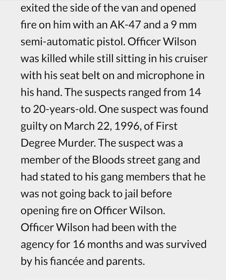 omahaPOA's tweet image. Remember the fallen. 

Today we remember Officer Jimmy Wilson who was shot and killed in the line of duty 26 years ago today.

Some of our members were on the job when Jimmy Wilson was senselessly killed and still feel his loss today.