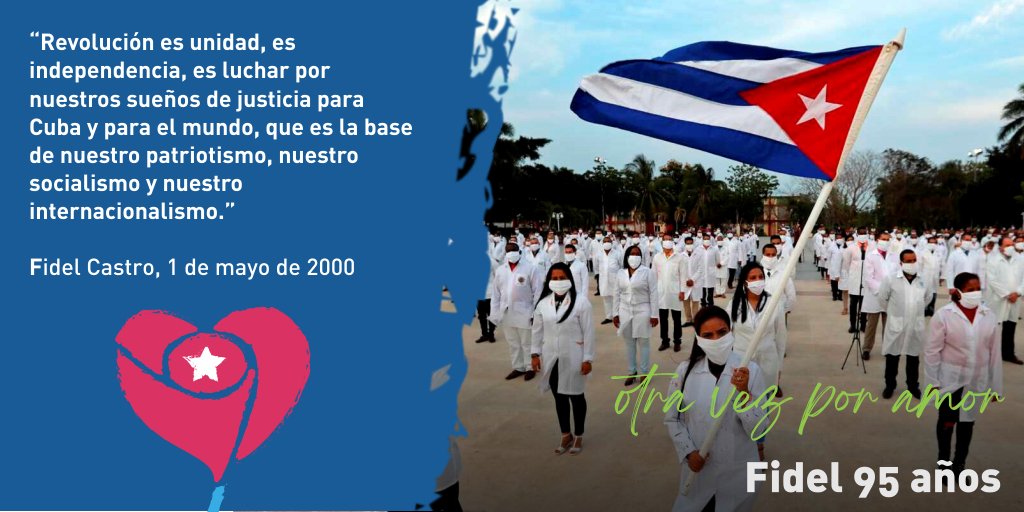 ZayasCari's tweet photo. Ante los enormes desafíos que enfrenta Cuba, hay que volver al concepto de Revolución una y otra vez; en él permanecen, absolutamente vigentes, las claves de la preservación de nuestro modelo social.
#OtraVezPorAmor #Fidel95 #ICRT #PonleCorazón https://t.co/oy3PvNf29c
