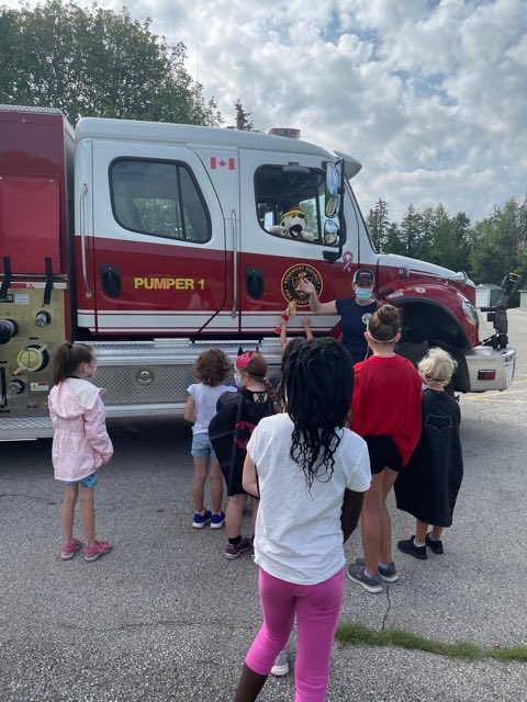 Great to back out meeting the kids (precautions in place of course). They look up to us for the mere fact that we are firefighters, be worthy of that respect. Thanks Jess and Andy for taking the time and being that example of excellence.