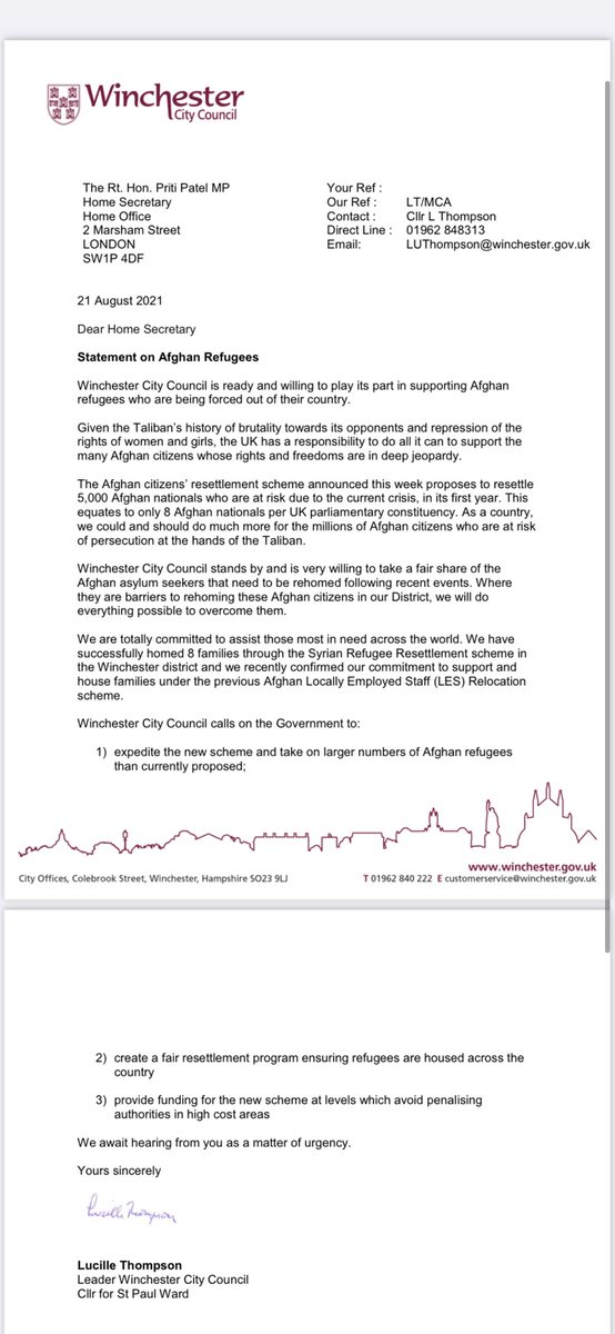 TippettCooper's tweet image. No ifs, no buts, this #Libdem administration at @WinchesterCity Council will pull out all the stops &amp;amp; do everything possible to support Afghan #Refugees @hantschronicle @LibDems @EdwardJDavey @LaylaMoran @libdemdaisy @markpack @Refugees @RefugeesAtHome