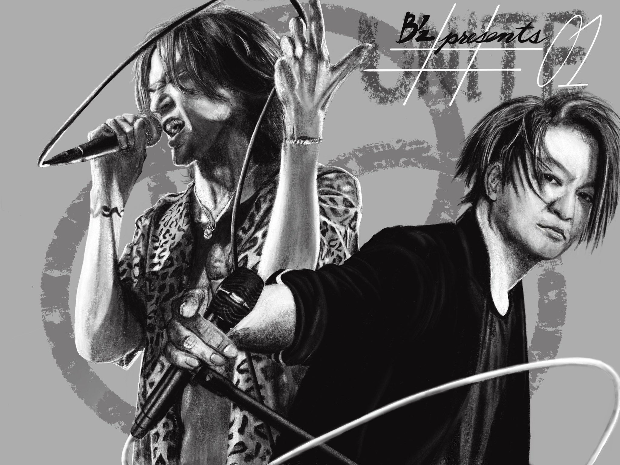 鉛筆でb Z やっと完成 Unite 1の第１作になります きっとこんなシーンが見れるのではないでしょうか 自分は画面からですが Unite Bz Glay 稲葉浩志 Procreate T Co Ikudyurtoe Twitter