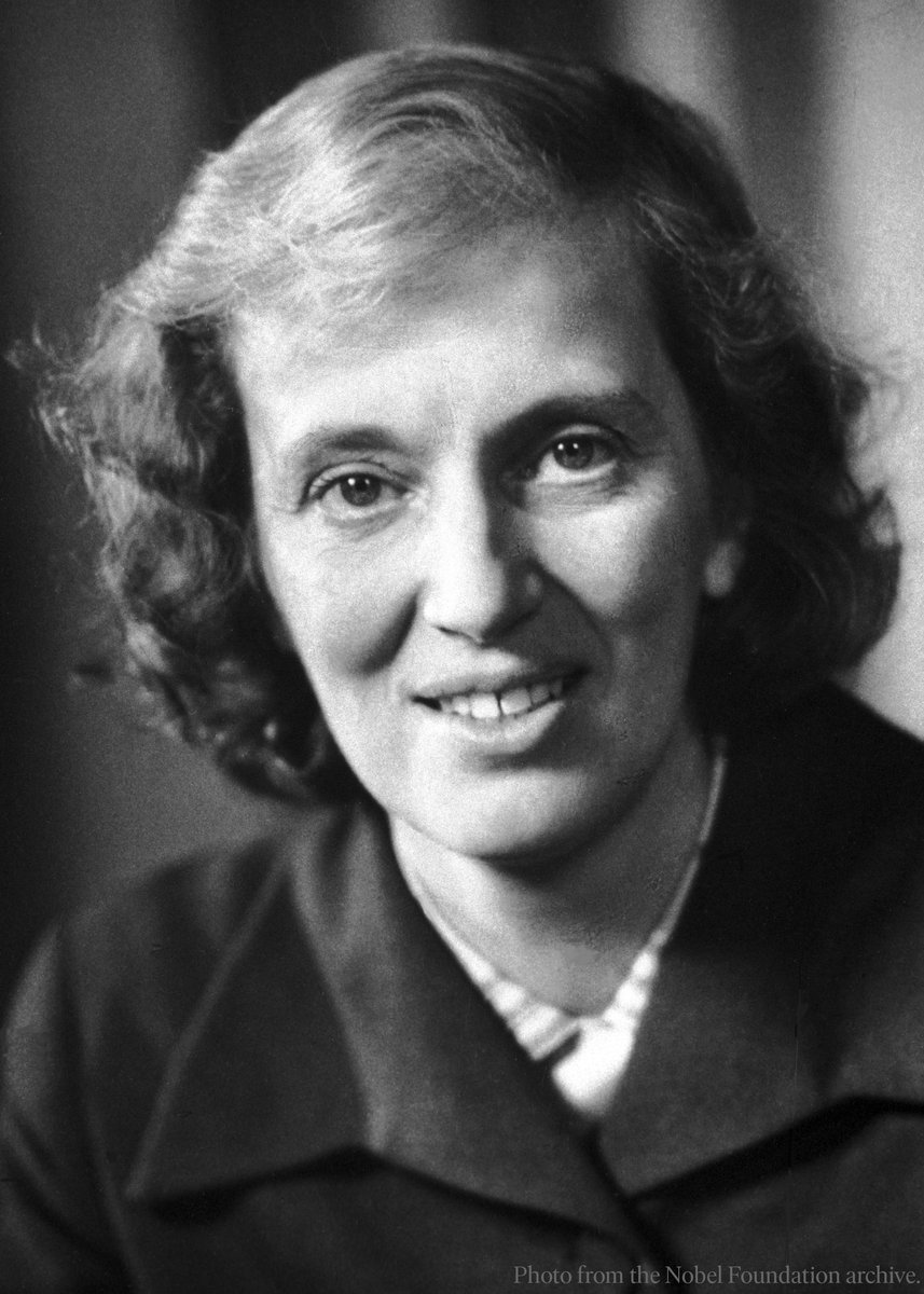 NobelPrize's tweet photo. #OnThisDay 20 August 1955, Dorothy Crowfoot Hodgkin and her colleagues published the final structure of vitamin B12 which has the most complex structure of all vitamins. https://t.co/Qgz1Gq5sZO