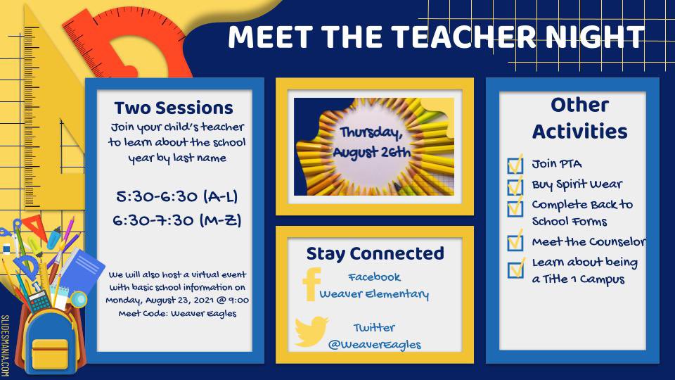 Don’t forget!! Updated session info- last names A-L 5:30-6:30, M-Z 6:30-7:30 Thursday, August 26th! <a href="/gisdnews/">Garland ISD</a>