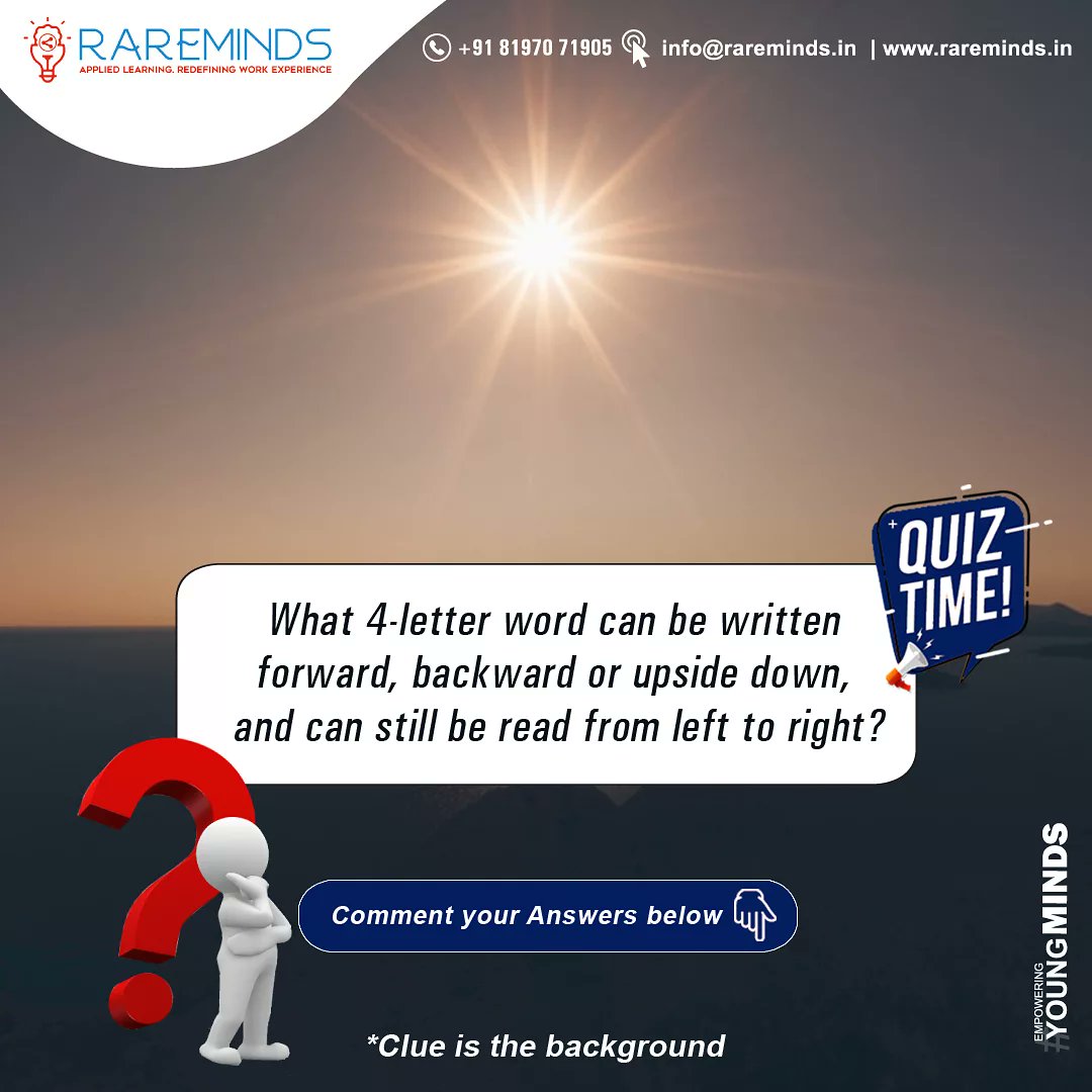 minds_rare's tweet photo. Can you answer this question right.. Let's see.. 

Tweet your answers below..

#quiztime #quiz #fridayquiz #quiznight #trickyquiz #quizfriday  #quizoftheday   #factbytes #didyouknowfacts #didyouknowthat #rareminds #empoweringyoungminds https://t.co/eyvLBXB6by