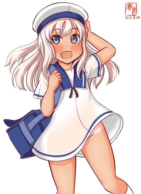 「対潜部隊との訓練もいいけど、大事な実戦にも出てみたい!
 ねぇ、提督?」

#艦これ版深夜の真剣お絵描き60分一本勝負
#艦これ版真剣お絵描き60分一本勝負_20210820
#呂500 