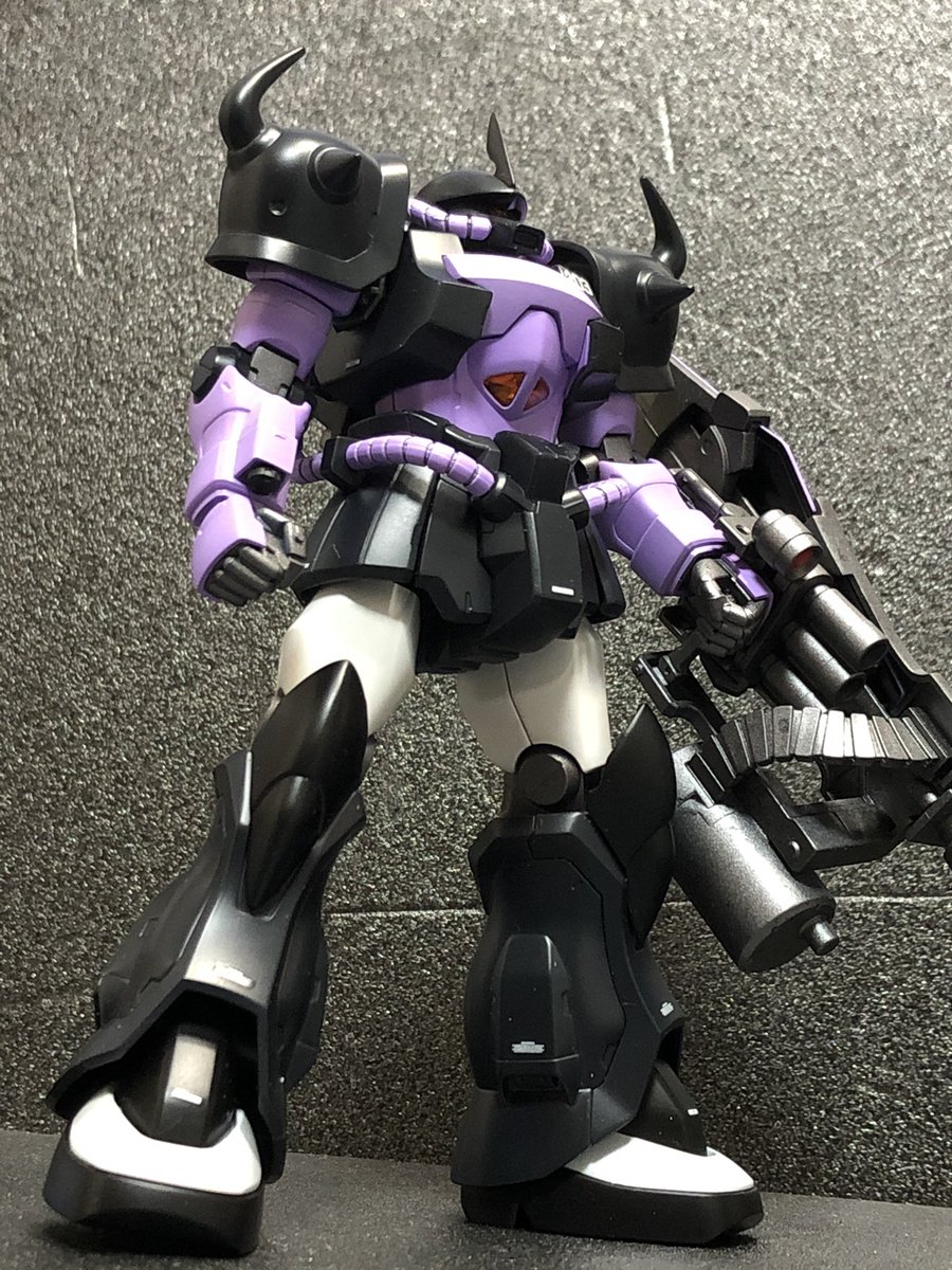 グフカスタム 黒い三連星仕様完成〜 製作期間1週間 モノアイはHアイズ