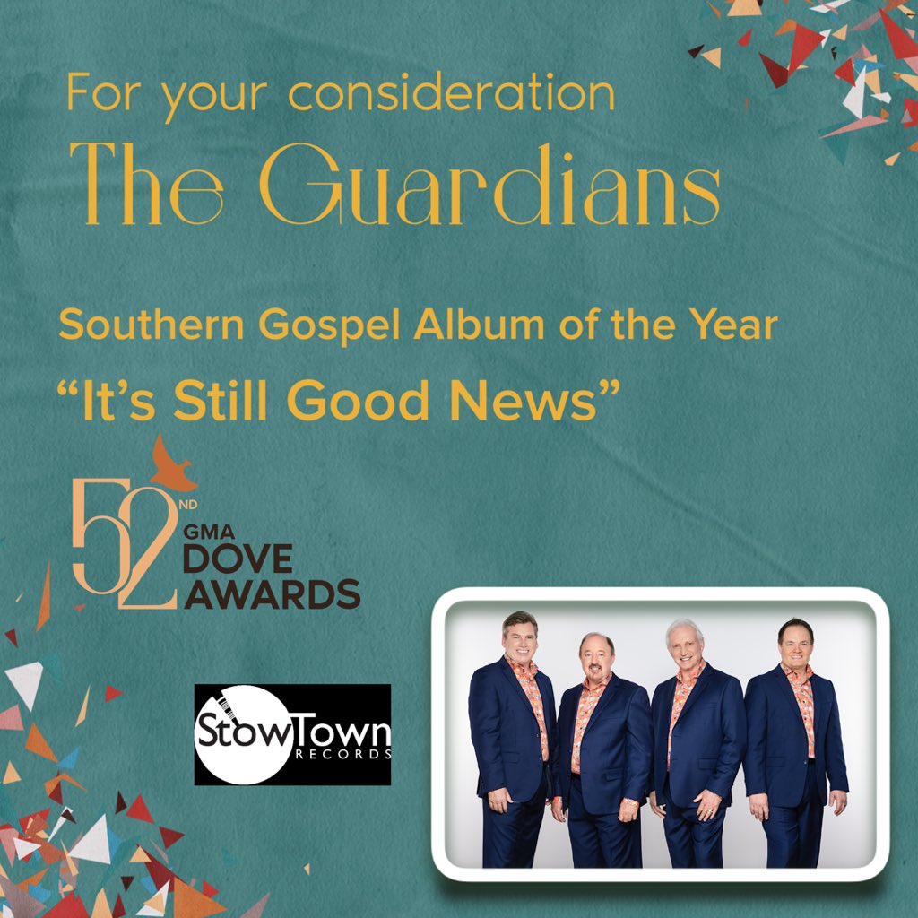 GuardiansQT's tweet photo. @gmadoveawards members
Thank you for your consideration #ItsStillGoodNews https://t.co/PPdlvhP2dR