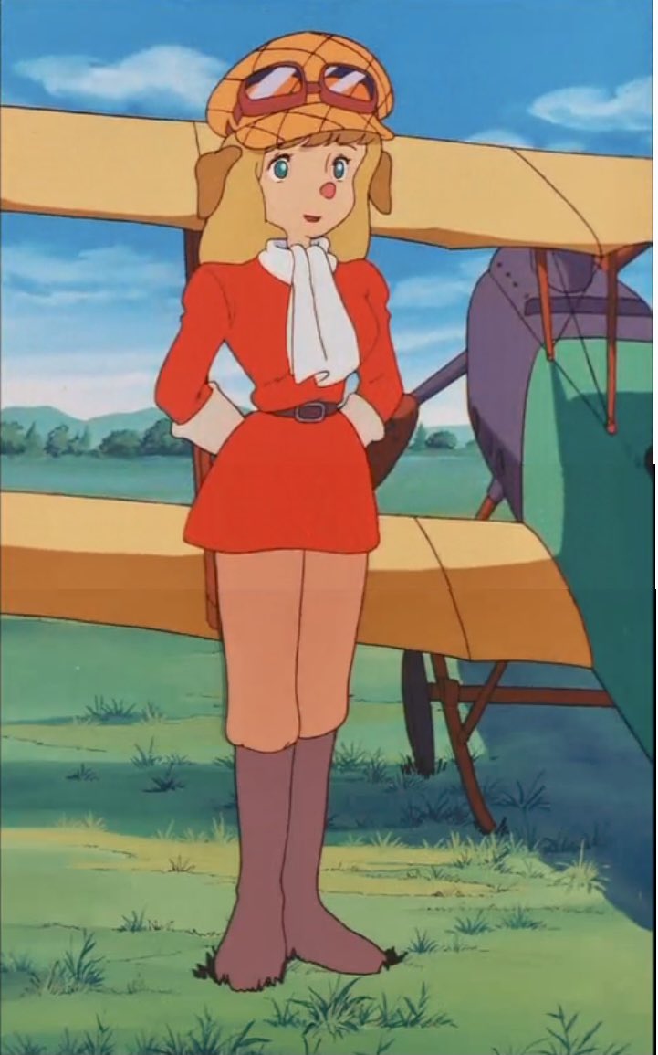 ブロブ 子供のころ見ていた犬の名探偵ホームズに登場するハドソン夫人 ある一話で見せた飛行士服の姿が物凄い可愛くて印象に残ってる ブーツとグローブが最高 いつも物腰柔らかい彼女が 頭の固い役人に啖呵切ったり 巧みな操縦技術で攻撃を避けたり