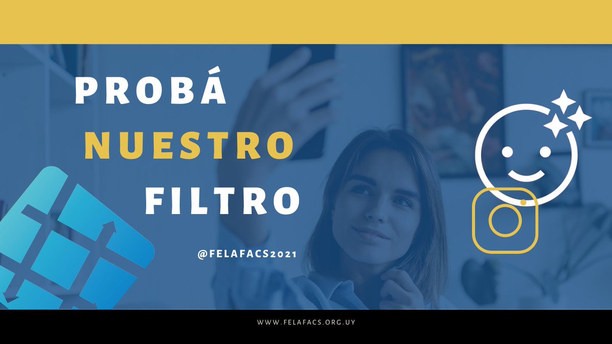 felafacs_2021's tweet photo. ¿YA VISTE NUESTRO FILTRO DE INSTAGRAM?🤳 

¡Te invitamos a usarlo! 

En este post te explicamos el paso paso que tenés que hacer para encontrarlo.

📸Tomá tu foto y etiquetános . Sé parte de la comunidad de Felafacs 2021. https://t.co/OSxk6jGFEm