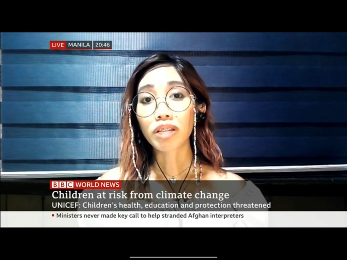 ~850m children – 1 in 3 worldwide – live in areas where at least 4 climate and environmental shocks overlap @mitzijonelle speaks to @BBCWorld on the impact on children of the #ClimateCrisis and the need for climate justice and equity.