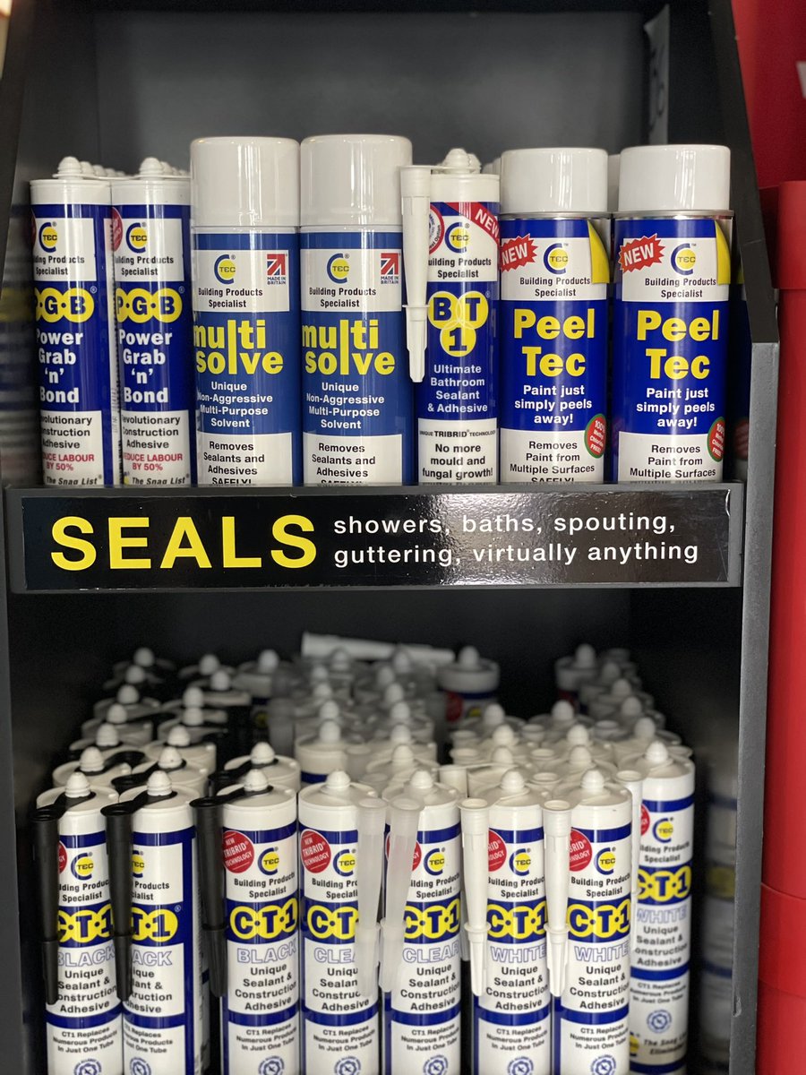 thestoresdept's tweet photo. Nothing better than a fully stocked CT1 stand @ct1 #sealant #Construction #adhesive #CT1 #stockest https://t.co/zR4WmYAWq1