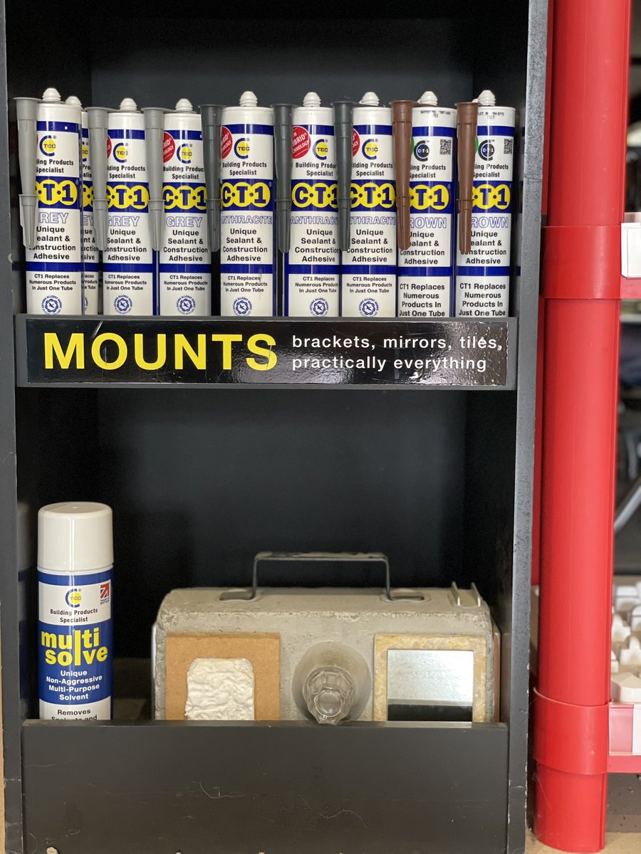 thestoresdept's tweet photo. Nothing better than a fully stocked CT1 stand @ct1 #sealant #Construction #adhesive #CT1 #stockest https://t.co/zR4WmYAWq1