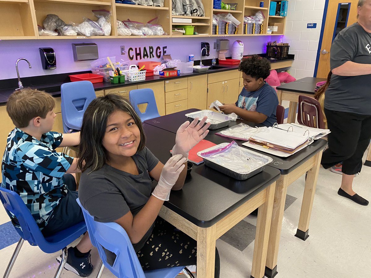 Mrs. Gates’ students are making their <a href="/FlyingAces4/">Flying Aces</a> team t-shirts today by doing a tie dye lab! Way to SOAR <a href="/PRSMS_Eagles/">Paul R. Smith Middle</a> !!