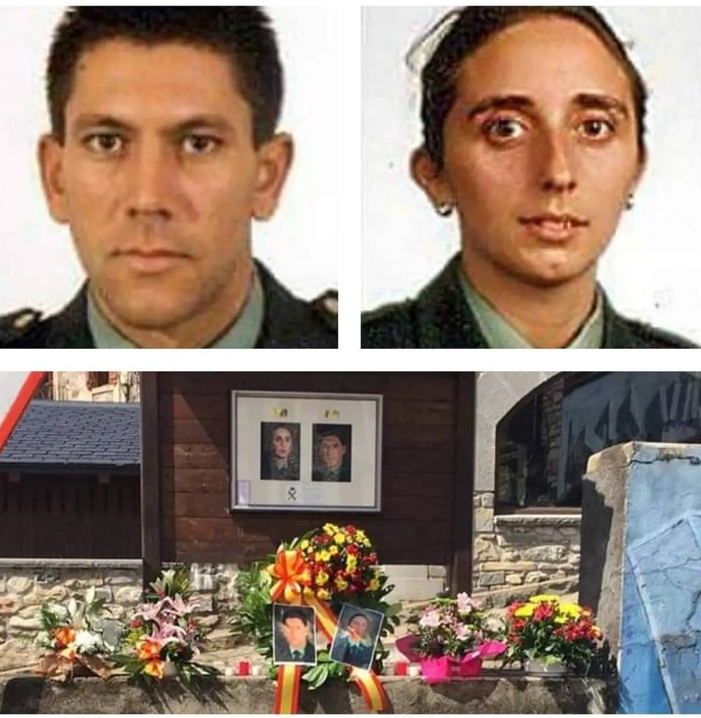 MirCortes's tweet photo. 21 años sin Jose Angel e Irene.
21 años donde unos asesinos #eta mediante una bomba lapa en el coche oficial los asesinó.
Sallent de Gallego (HU) 
Ni olvido ni perdono.
PD: estos asesinos #eta a día de hoy tienen representación parlamentaria, no lo olviden. https://t.co/ztz8awgPDd