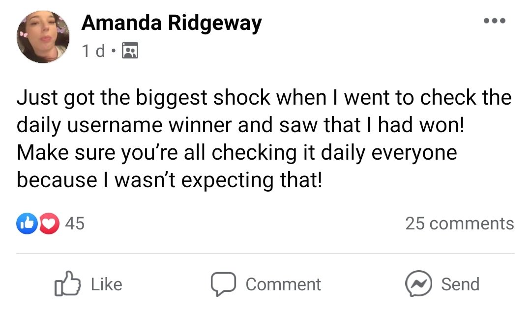 Aside from all our great offers, we also offer users the chance to win simply by logging in! 

Amanda's username came up yesterday and she was awarded £7.50 just for accessing the site! 😯 

Will your username be next?! 🤞

       ⬇️ ⬇️ ⬇️
bit.ly/37YVxHc
       ⬆️ ⬆️ ⬆️