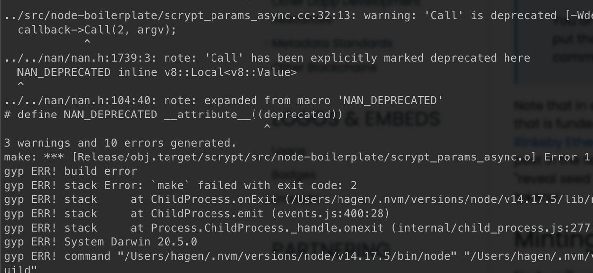 hagen_hu's tweet photo. Why is every "npm install"/"yarn install" and every #NodeJS app, especially #nodegyp, always a pain on #MacOS? https://t.co/x8a4BTKjj4