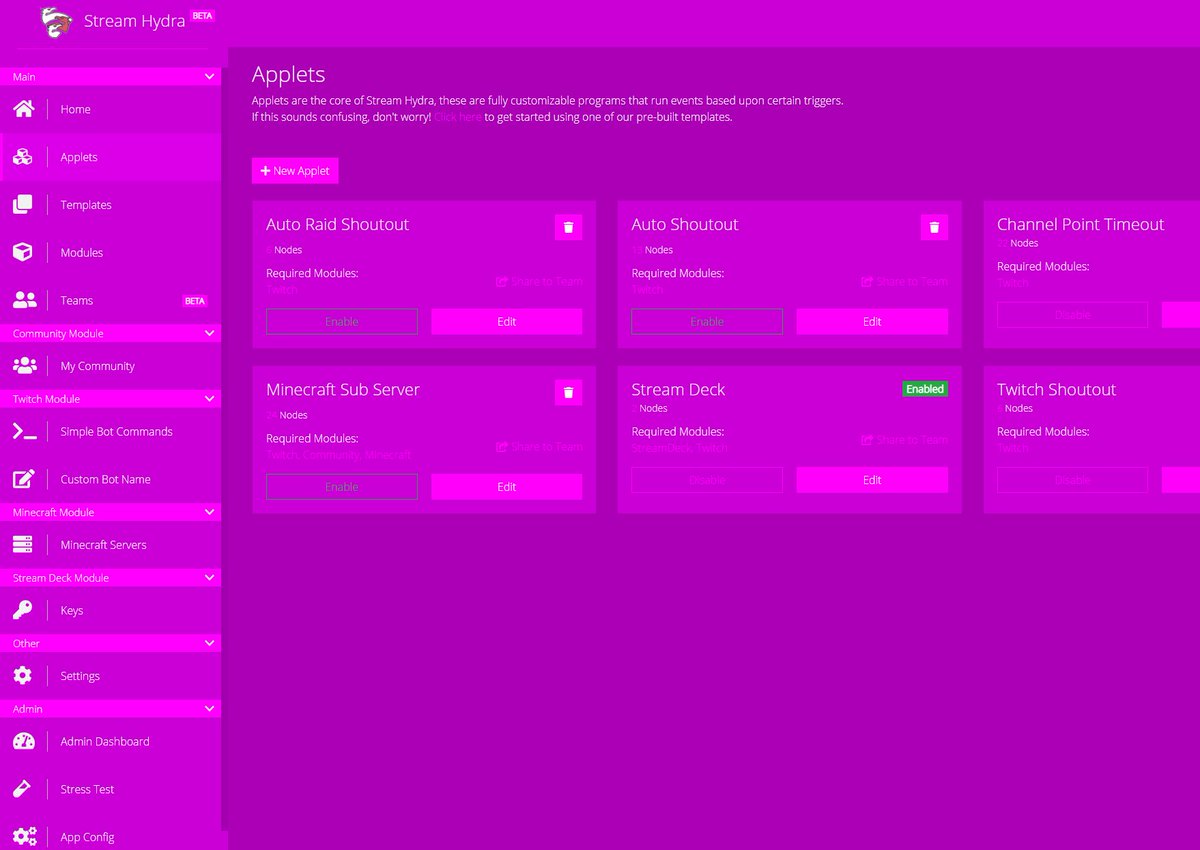 StreamHydra's tweet photo. Colour Themes are now live on Stream Hydra! We currently have 10 themes to choose from but we know you will all enjoy the blinding pink theme ;) https://t.co/bQtY2TDSSW