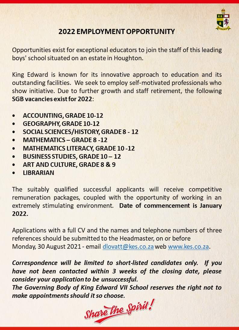 InfoKeet's tweet photo. 🎓Suitably qualified educators wanting to join an exceptional institution and to become a part of a vibrant community apply today!
Please share & RT.
#redexcellence #keetfamily https://t.co/I9cDPJeCWc