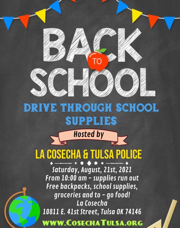 Tulsa Police Back To School Bash 1000 Backpacks Are Loaded And Ready To Go For Our Back To School Bash Time Saturday 8 21 From 10 A M Until Supplies Run Out Location E