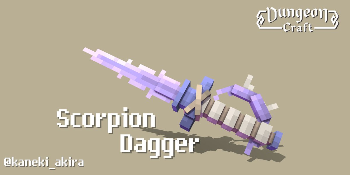 kaneki_akira's tweet photo. ScorpionDagger🗡️
Try to use the scorpion tail as a handguard🤯

View in 3D👉https://t.co/7erSH7P8EB

🙏 ❤️+🔃
#Minecraft #Blockbench #pixelart #lowpoly #3DModel #DungeonCraft https://t.co/O06pFqTSUi