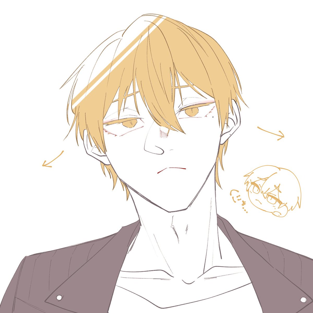 困り眉多くて助かった 土屋どや 低更新のイラスト