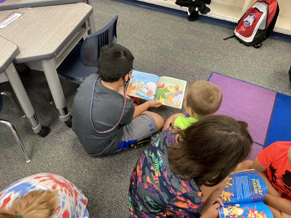 Kinder/5th buddy reading fun! ❤️ looking forward to making sweet relationships this year! <a href="/GESMsBrown/">Abby Brown</a> Buddied up again this year this time as colleagues. 🥰