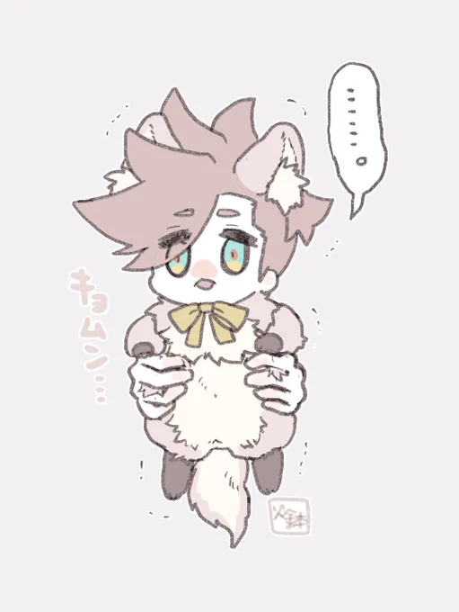 これはキャンパスの隅にかいてあった動物病院の診察室から何か大事なものを失った顔して出てきたチモワです。 