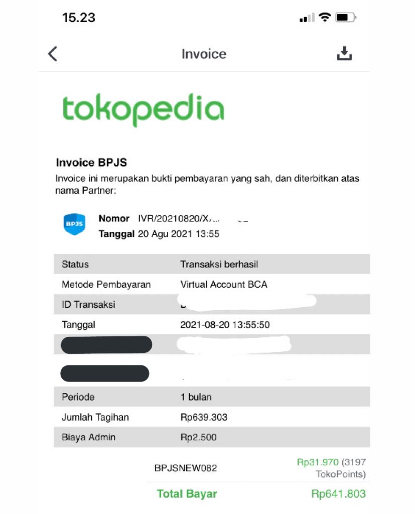 putrirahmapr's tweet photo. @tokopedia One more @tokopedia! Kamu yg Ulang Tahun kok aku yang dapet cashback terusss?!
Woopsss ini bayar BPJS loh padahal, cashbacknya bisa buat pulsa lagi dong nantiii hahaha
SELALU ADA SELALU BISA 💚#TokopediaWIB #ThankyouMinto #TokopediaPlay #TraktiranTokopedia12 https://t.co/HbZ2uqAO9U