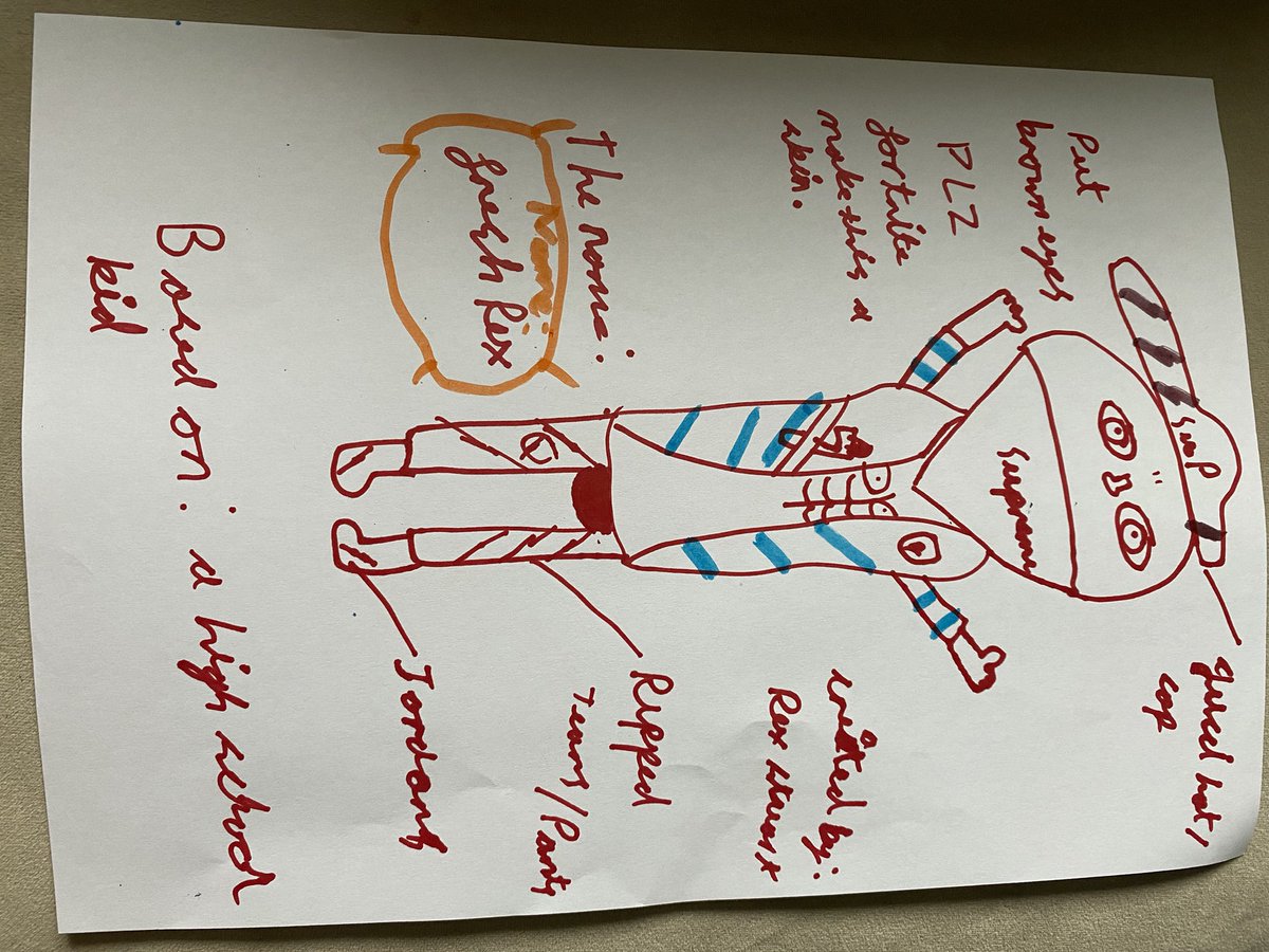 My son created his own fortnite skin and wanted to show you <a href="/FortniteGame/">FortniteGame</a>