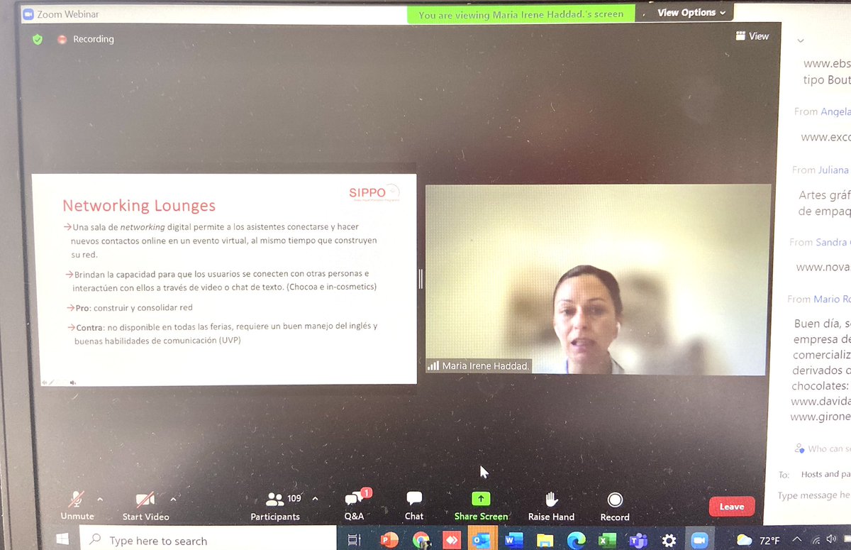 AmaliaVsquez3's tweet photo. 📌A esta hora #SIPPO🇨🇭en taller #VirtualMatchmaking junto a @PROCOLOMBIACO y 110 empresarios, conociendo formatos y plataformas B2B matchmaking y los tips para desarrollar habilidades que permitan aprovechar el ámbito virtual para cerrar negocios
➕Exportaciones➕Crecimiento https://t.co/XVTggiufFj