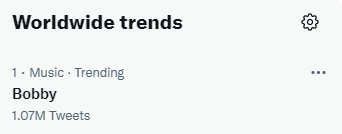 GLOBALBOBBY's tweet photo. BOBBY is trending 1st spot worldwide with 1.07m tweets! 

Let's show our love and support to BOBBY by commenting positive remarks on his instagram! 🤍
https://t.co/TWO5zJv6ds

#바비 #BOBBY #김지원 #iKON #아이콘 #CONGRATULATIONSBOBBY https://t.co/Y0KESXenVu