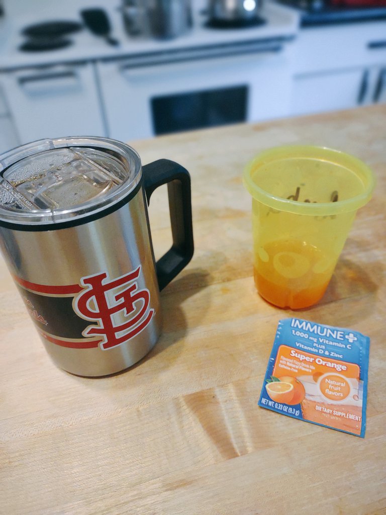 awlynn's tweet photo. Well this is Fall- hot coffee and winter colds. But that's okay, because the @Cardinals are going to win again tonight!!! https://t.co/mtOEOcLOlQ