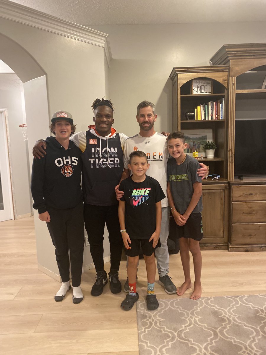 erik72thompson's tweet photo. #F2TF It was Great the see the @Lake_Era5 @RamsNFL @BYUfootball @Otownathletics_ @ogdensd Great message from Dayan to the team of always Fighting 2 The Finish and being a good Teamate! Thanks for being such a great role model to my boys! https://t.co/pxoic7bp7o