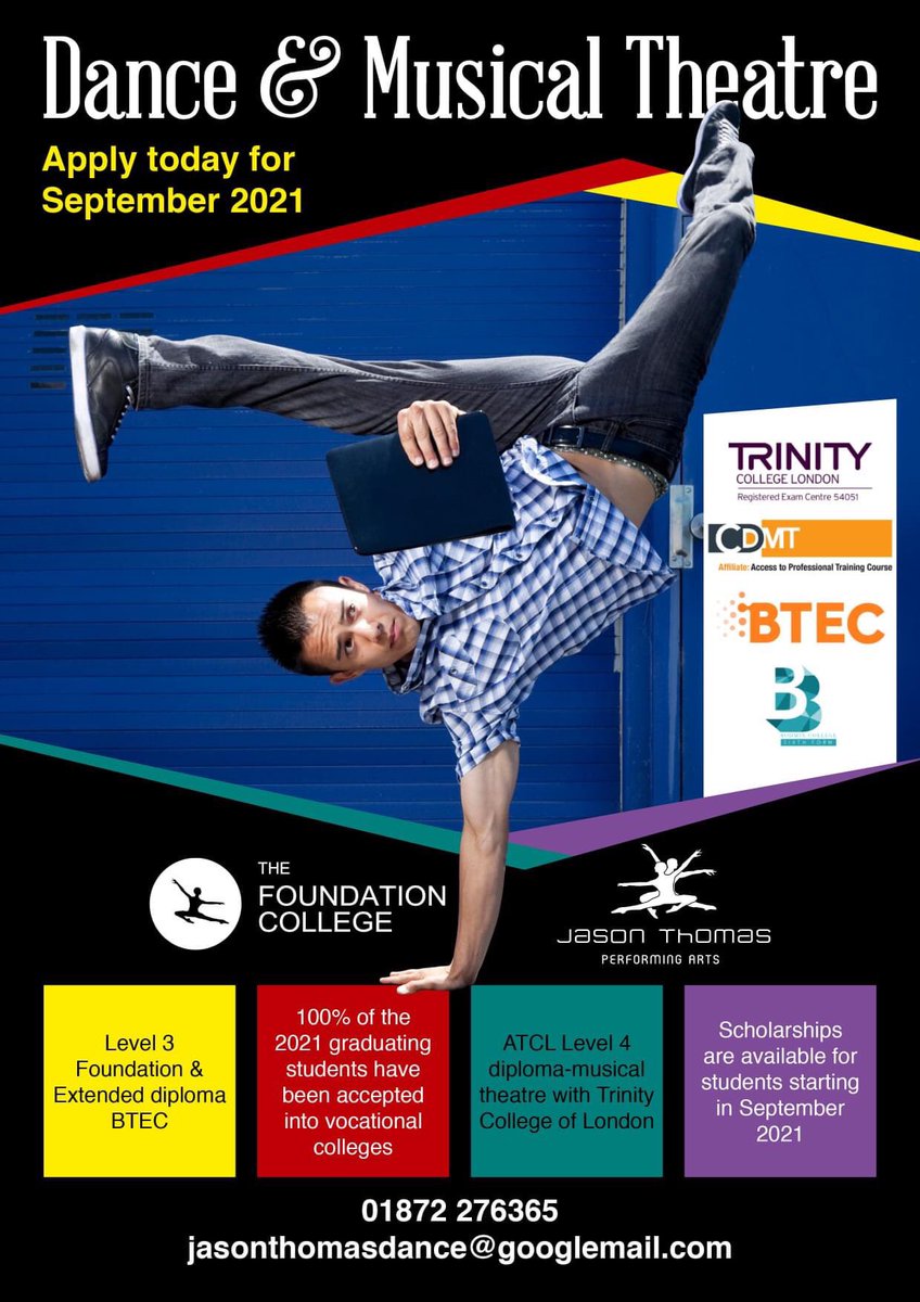 Still looking for a 1 year intensive?  #foundationcourse  #dance  #musicaltheatre  #audition <a href="/BodminCollege/">Bodmin College</a>