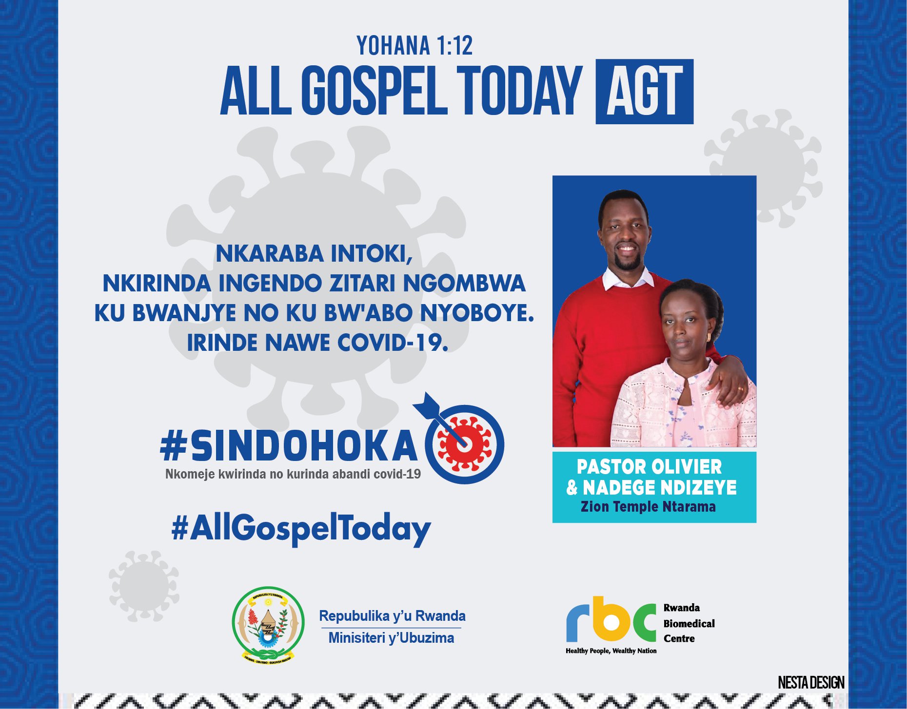 All Gospel Today (AGT) on Twitter "Past_Olivier_ND “ Irinde nawe
