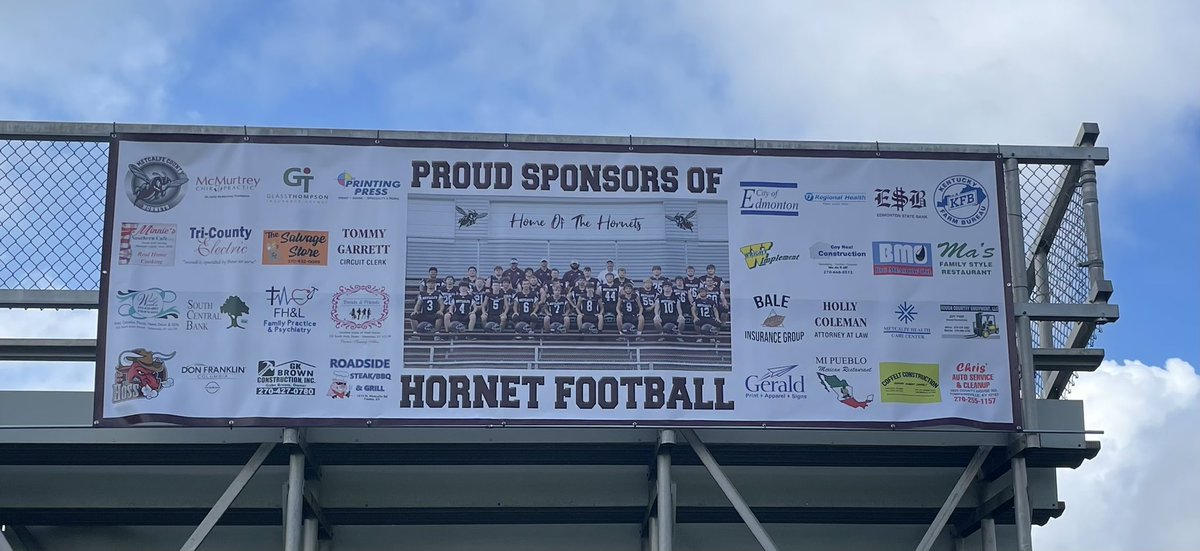 Check out our new football sponsor banner and make sure to pickup a program tonight to see more sponsors supporting our boys!