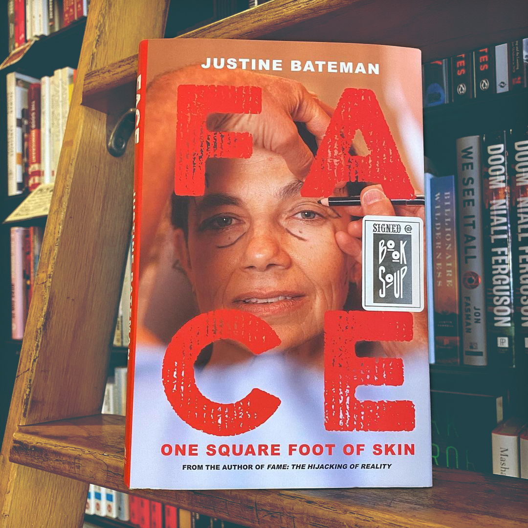 “In her superb new book, Face: One Square Foot of Skin, <a href="/JustineBateman/">Justine Bateman</a> invites us to intimately explore the fears that lead women to alter their faces to erase the signs of aging.” —<a href="/LAReviewofBooks/">Los Angeles Review of Books</a>

Info: ow.ly/yl7050FUqnZ

📸: <a href="/BookSoup/">Book Soup</a>, where you can get a signed copy!