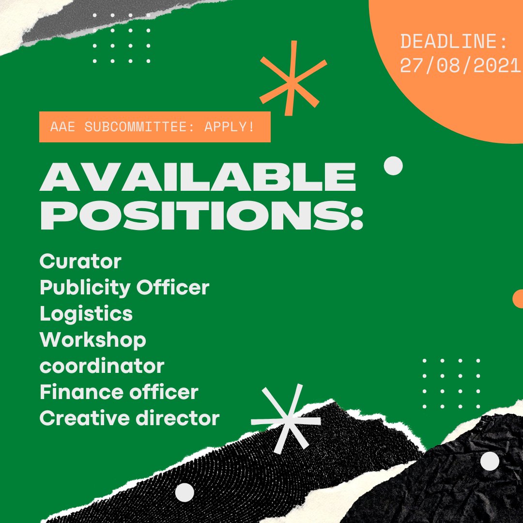 ***LESS THAN 7 DAYS LEFT!*** 

We have 6 amazing positions available on our Anatomical Art Exhibition Subcommittee. This is your chance to lead a NATIONAL exhibition! 

Click the link below to find out more and to apply: 

forms.gle/5nAbXfavMchyU5… 

Deadline: 27/08/2021