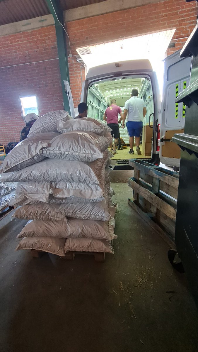 mabel_blasco's tweet photo. Desde #SantaMariadelTiétar preparando los sacos de heno donados por "Restaurante Casa Fermín" y un grupo de amigas con #PalomaMiñano a la cabeza, con destino a los animales de los pueblos arrasados por el #IFNavalacruz. #Avilasequema #sosavila 👏🏼👏🏼👏🏼👏🏼 https://t.co/lnC7NSlxBT
