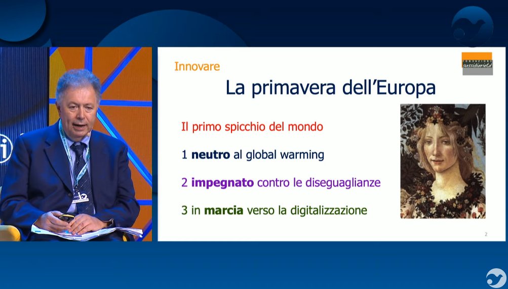 MeetingRimini's tweet image. "Con il #NextGenerationEU l'Europa si è data l'obiettivo di diventare il primo continente neutro al global warming, impegnato contro le diseguaglianze e in marcia verso la digitalizzazione".

Giorgio #Vittadini al #Meeting21