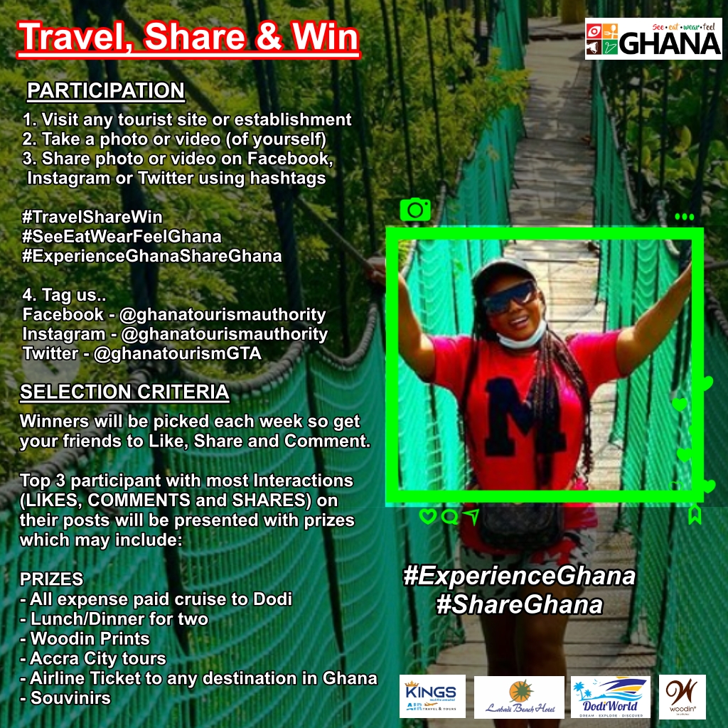 Congrats Naana Kyeremeh who participated in the Travel, Share and Win promo and she won a fully-sponsored trip and cruise to Dodi Island courtesy <a href="/dodiworld_ghana/">Dodiworldghana</a>. 
#travelsharewin, #experienceghanashareghana #SeeEatWearFeelGhana