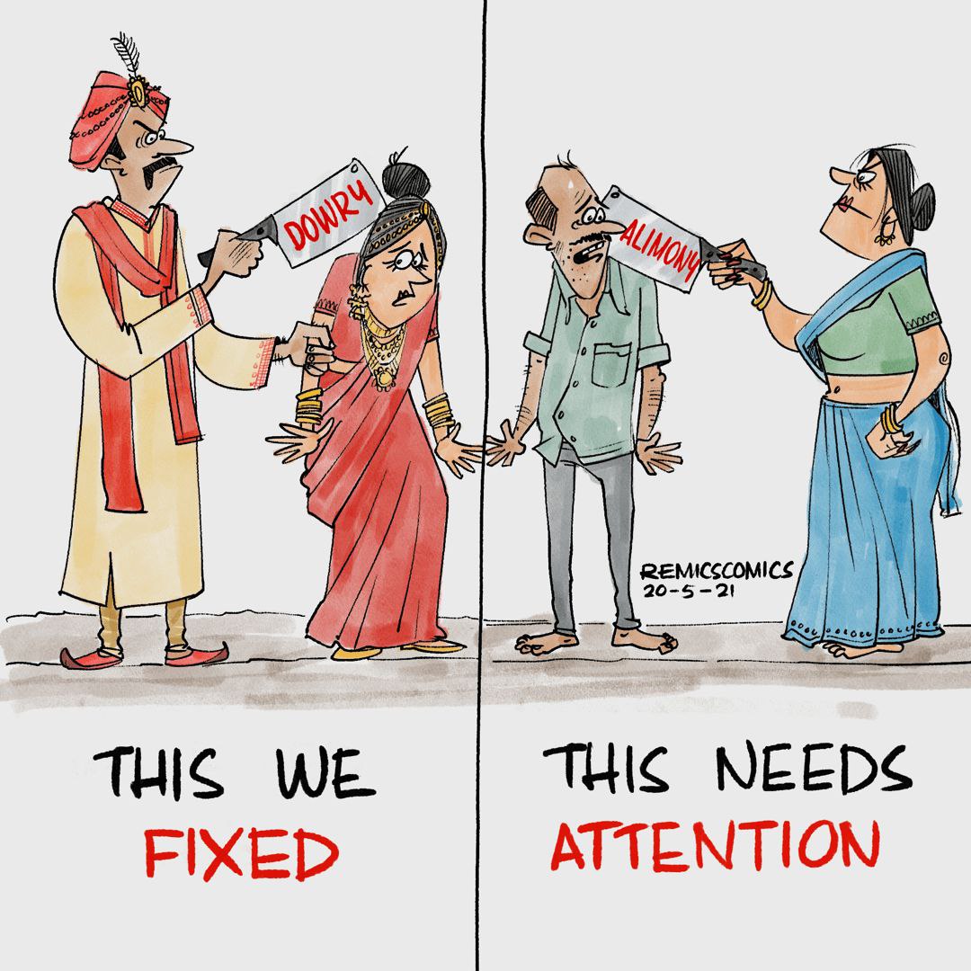 Nitesh45090884's tweet photo. You made laws to prevent harrasment due to dowry, now enact laws to prevent misuse of them so that a man is used as money minting machine in the form of Alimony. @KirenRijiju @RijijuOffice @PMOIndia @smritiirani @ndtv @ZeeNews @CNBCTV18News @Republic_Bharat #MensLivesMatter https://t.co/AUZxIPsDjI