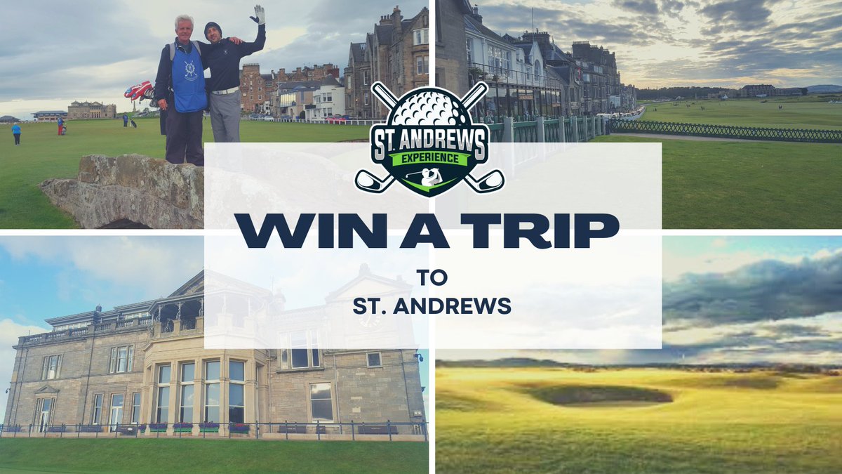 Win 
A Trip Of 
A Lifetime
7 days of golf at St. Andrews Golf Links
7 nights hotel
$1,000 Airfare credit
Transfers to and from the airport
A comped 19th hole
AND, a huge prize pack. 🏌
standrewsexperience.com