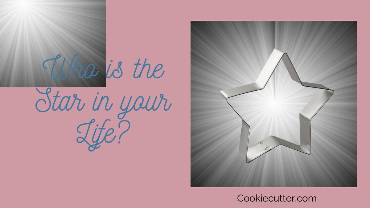 cookiecuttercom's tweet photo. We all have stars in our lives.
Who is yours?

#cookiecuttercom #publicist #pr #publicrelations #publicity  #prlifestyle #pradvice #marketing #communications #publicrelationsagency #prtip #prtips 
#findyourwhy #prwithpurpose #starofyourlife https://t.co/PD6DN7aQpx