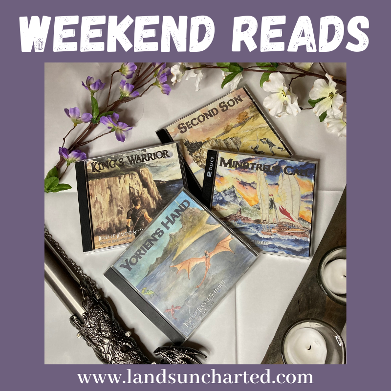 Today <a href="/LaurieLucking/">Laurie Lucking</a> has a set of audiobooks to share for your Weekend Reads - The Minstrel's Song series by <a href="/JenelleLSchmidt/">Jenelle Schmidt</a>!

buff.ly/3xYsePK

#fantasy #epicfantasy #WeekendReads #amreading #bookreview #bookrecommendations #audiobooks #books #booklovers