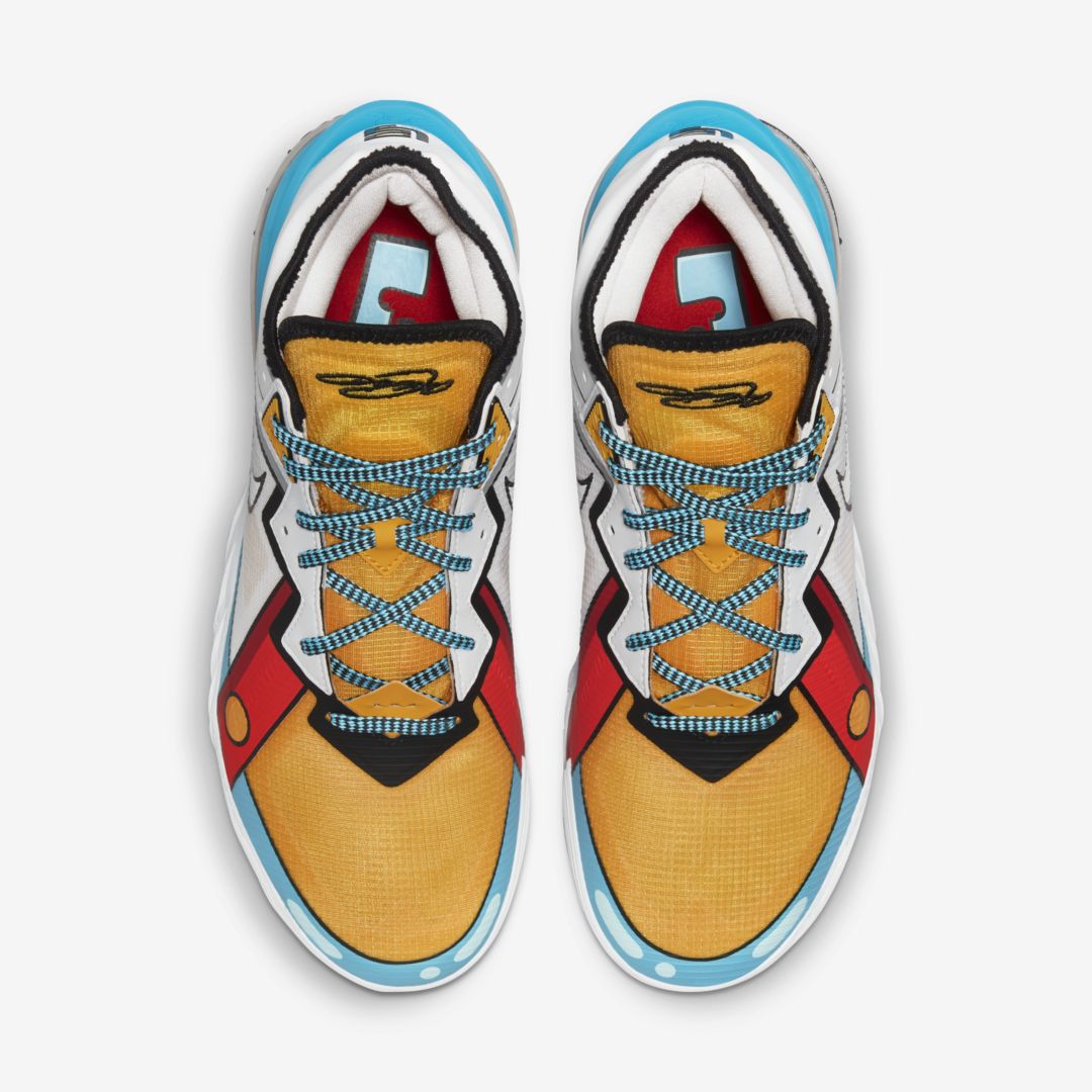 J23app's tweet photo. LeBron 18 Low "Stewie Griffin" releases September 3rd -> https://t.co/MGA1mPUz4a https://t.co/vjhPI694Iy