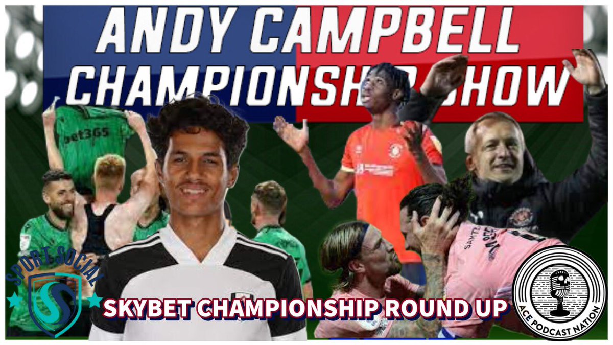 ‼️TONIGHT ‼️

📅 Friday  

⏰ 7pm - 8pm Live 

🎙Join <a href="/andycampbell32/">Andy Campbell</a> &amp; <a href="/ACEcast_Nation/">ACE Podcast Nation</a> who will be looking back at this weeks EFL Championship games + looking forward to this weekends games ⚽️ <a href="/TheSportSocial/">Sport Social Podcast Network</a> 

LIVE 📱 💻 👉 Youtube.com/ACEPodcastNati…
Twitter.com/ACEcast_Nation
