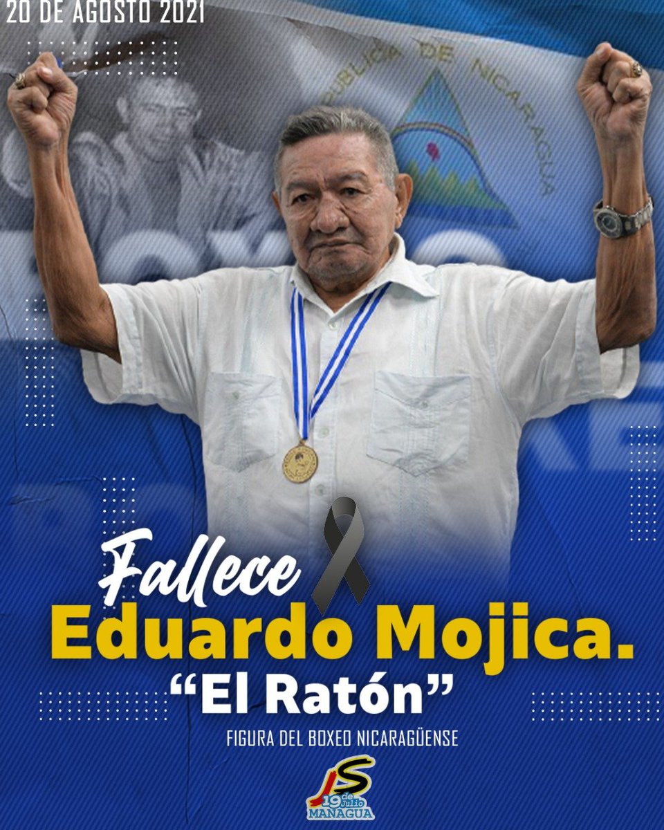 #20Agosto 
#Nicaragua 

En la vida boxística de “El Ratón” existen momentos llenos de gloria que hicieron estremecer a la afición nicaragüense, la que con justeza lo contempla como un “Orgullo Nacional”.